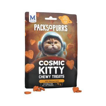 Montego Packs O' Purrs Delicious Lamb Cat Chews - 70g