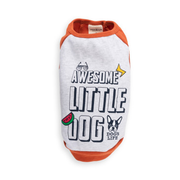 Dog's Life Awesome Little Dog Tank Top - Orange