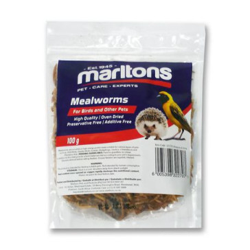 Marlton's Dried Mealworms Pet Food-100g