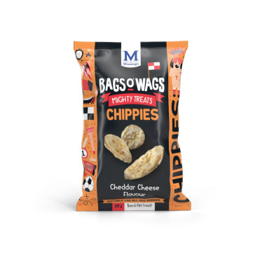 Montego Bags O' Wags Chippies Cheddar Cheese Adult Dog Treats - 28g
