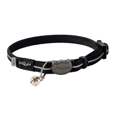 Rogz Alleycat Breakaway Cat Collar-Black