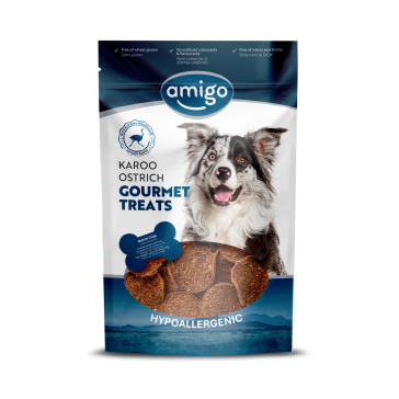 Amigo Gourmet Ostrich Chips for Dogs - 100g