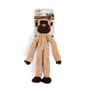 All for Paws Toy Lambswool Cuddle Ropey Floppers Brown Plush Dog Toy