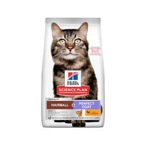 Hill's Science Plan Hairball & Perfect Coat Chicken Adult Cat Dry Food
