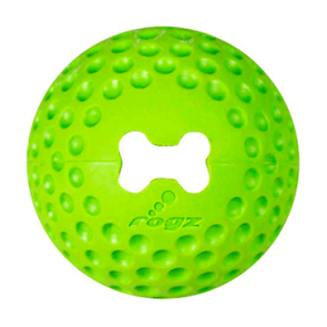 Rogz Gumz Ball Treat Dog Toy-Lime-L