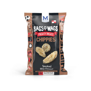 Montego Bags O' Wags Chippies Smoked BBQ Adult Dog Treats - 28g